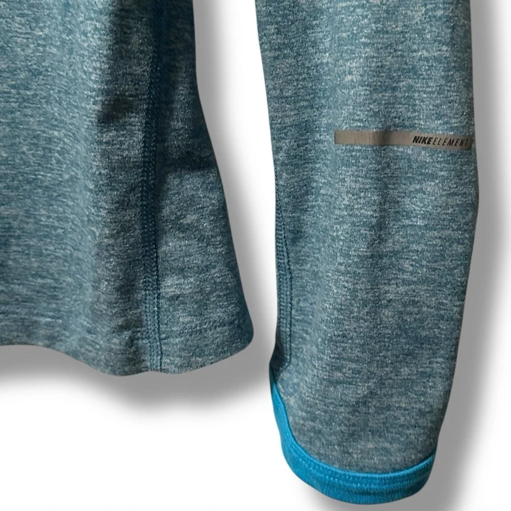 Nike Blue Heather Element Dri-Fit Half Zip Pullover Women's L Running Athleisure